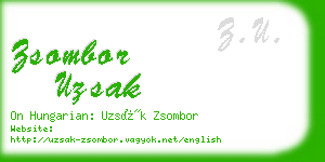 zsombor uzsak business card